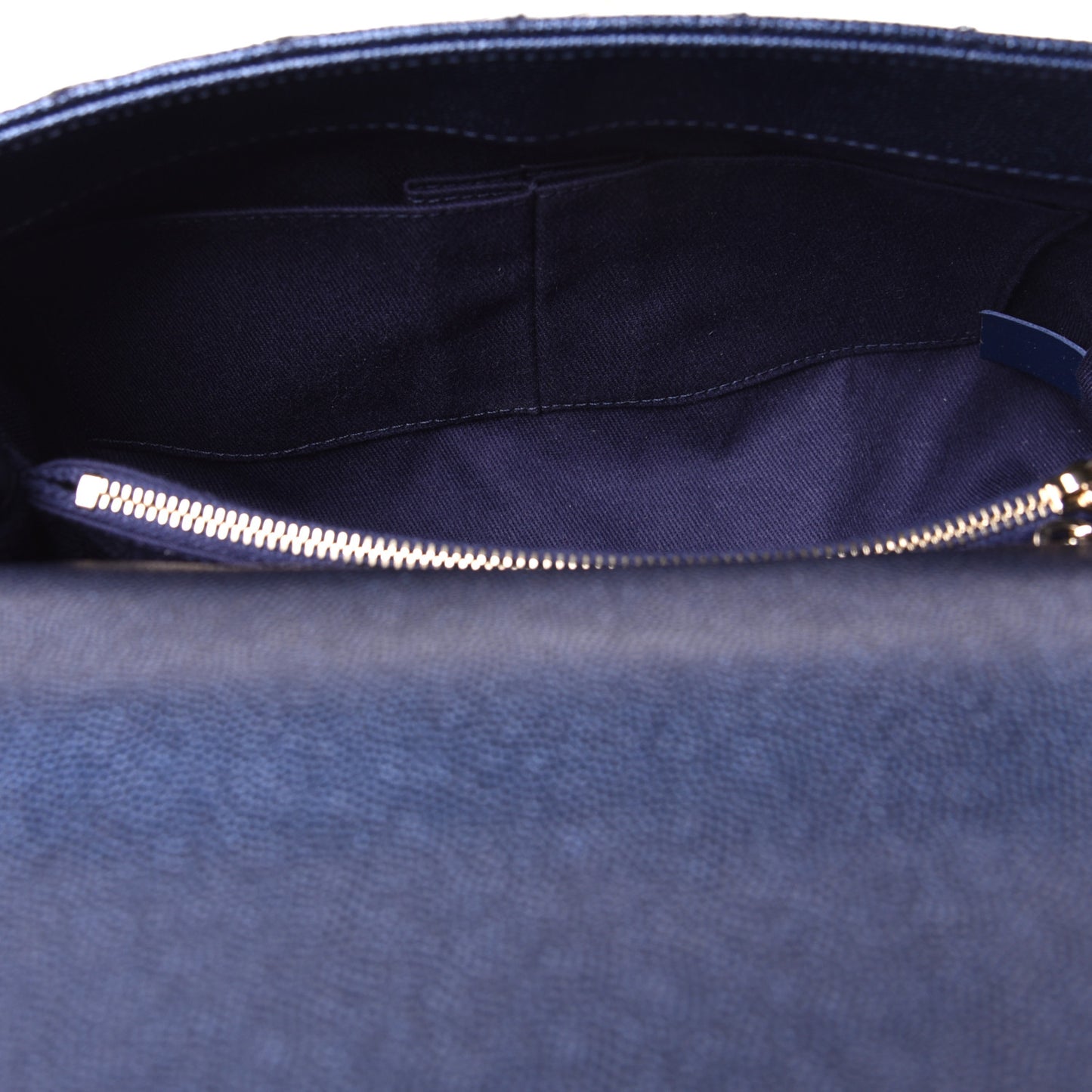 Iridescent Caviar Quilted Small Coco Handle Flap Dark Blue