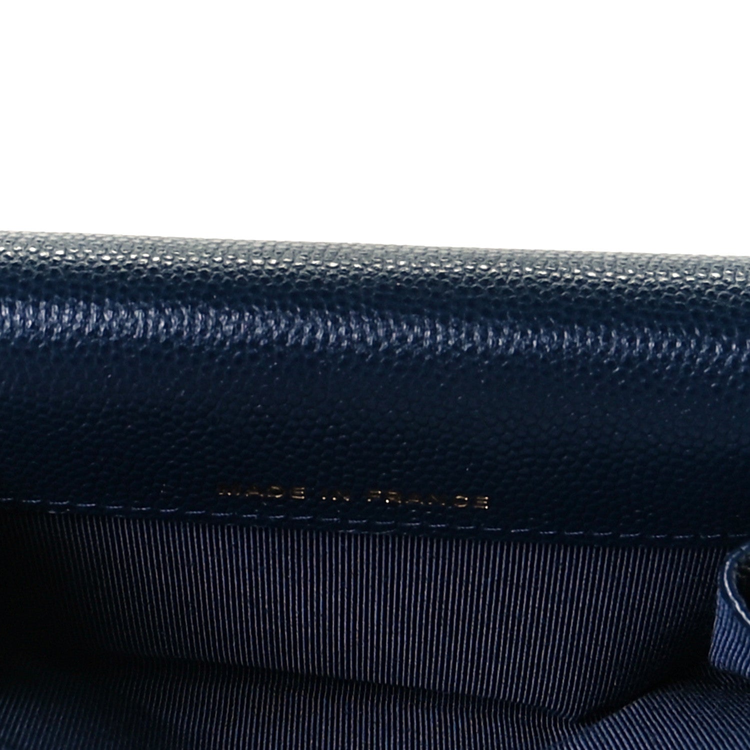 Chanel Caviar Quilted Flap Card Holder Wallet Navy Blue 5 of 8