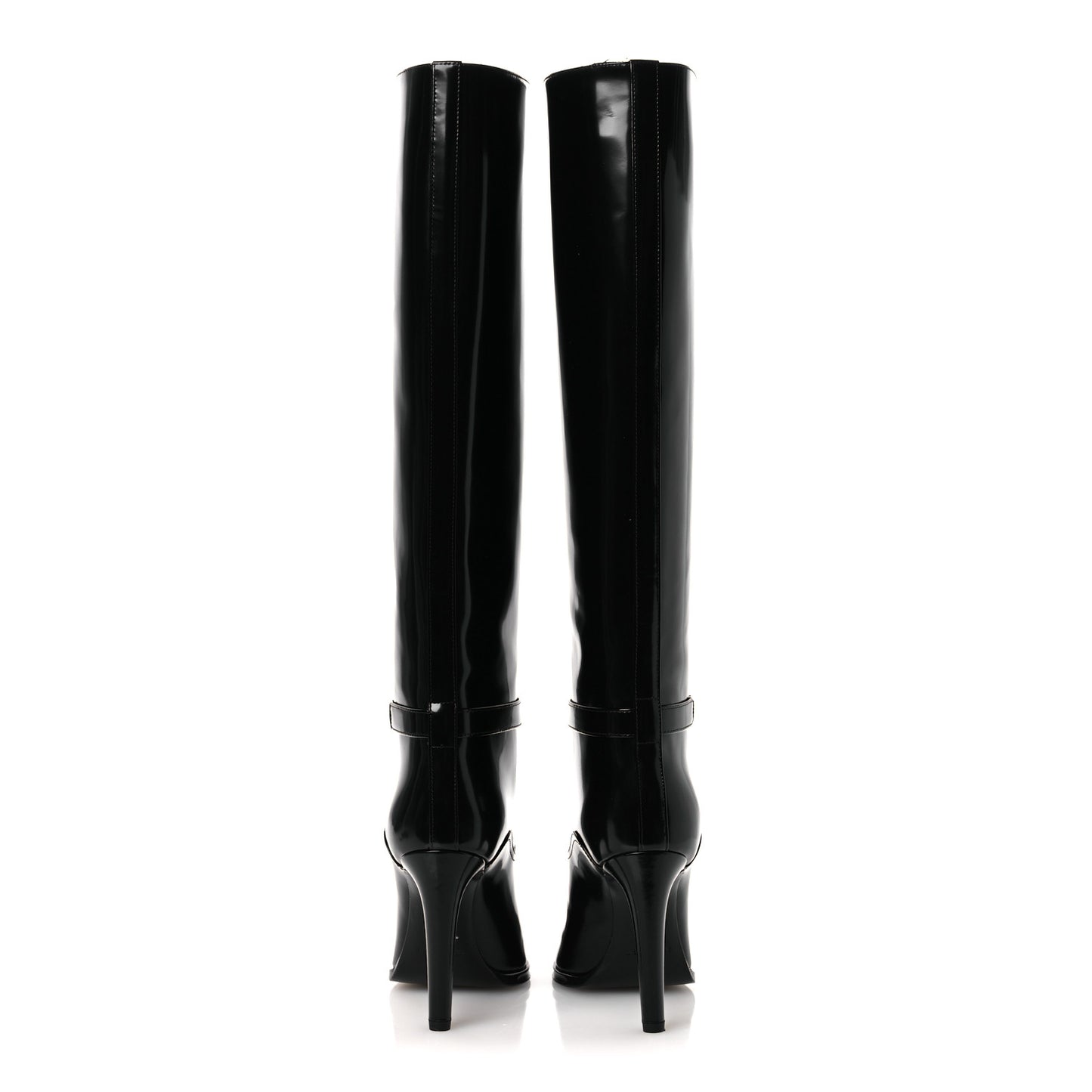 Patent Calfskin Diane 100 Boots 37 Black