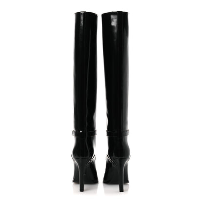 Saint Laurent Patent Calfskin Diane 100 Boots 37 Black 6 of 12