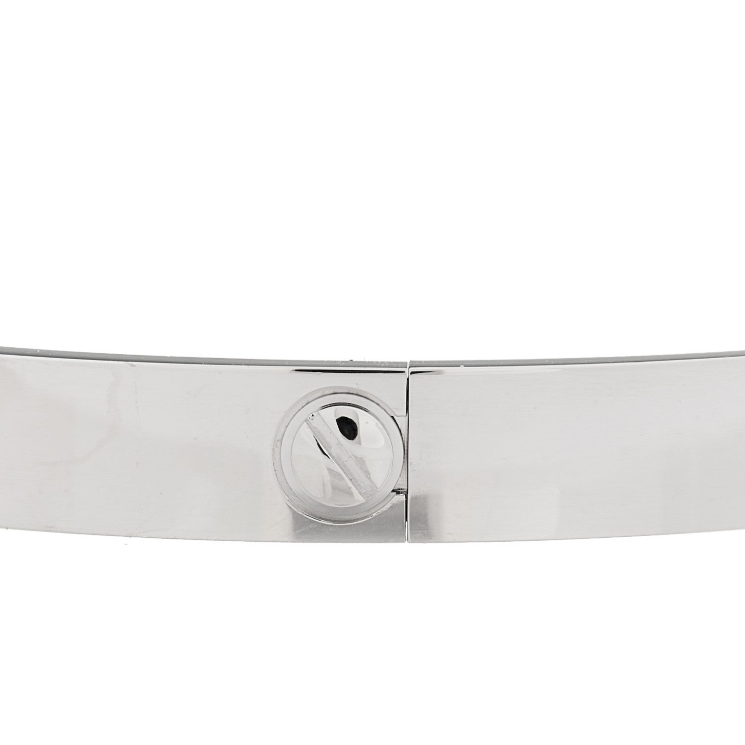 Cartier 18K White Gold 4 Diamond Love Bracelet 19 5 of 9
