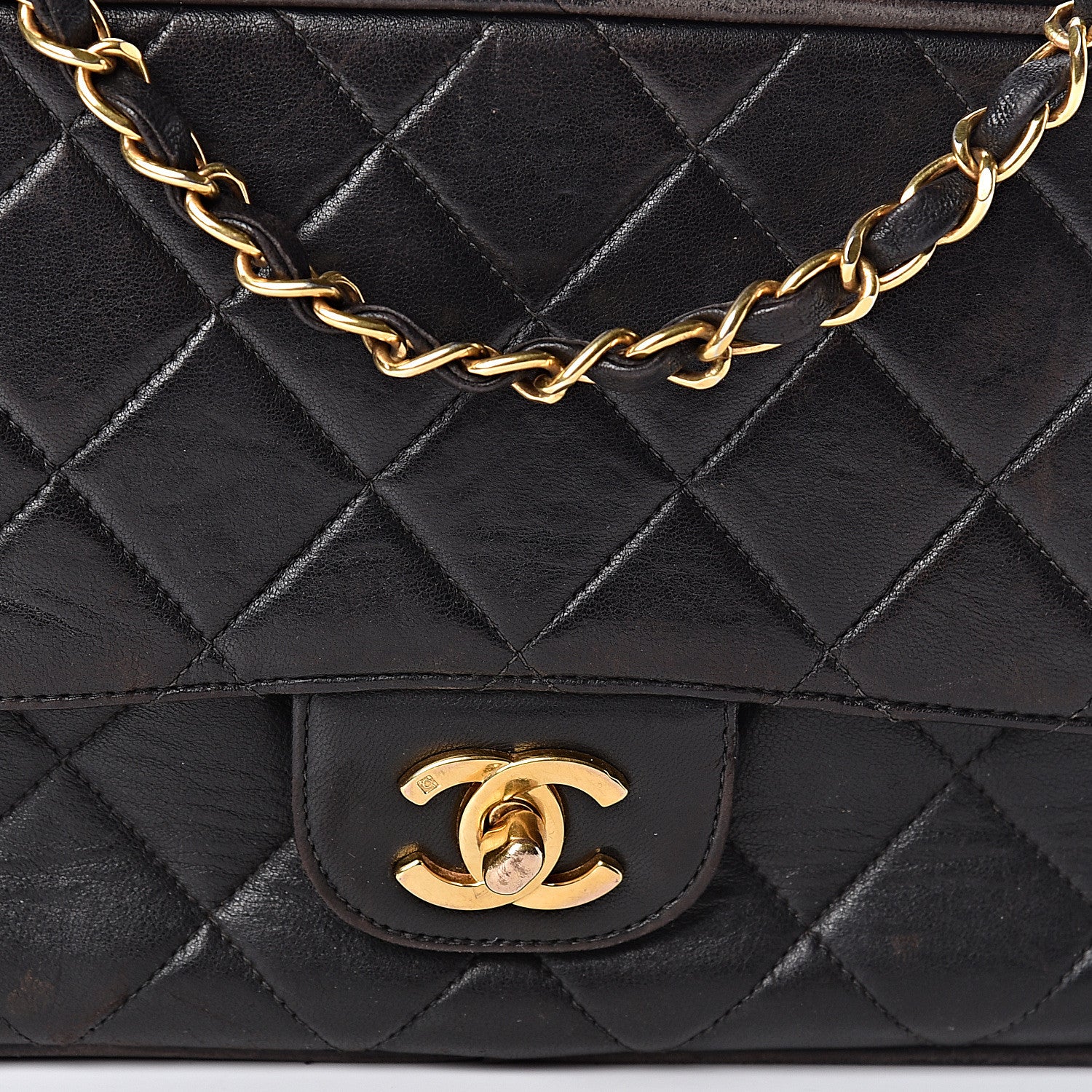 Chanel Lambskin Quilted Camera Case Black 9 of 15