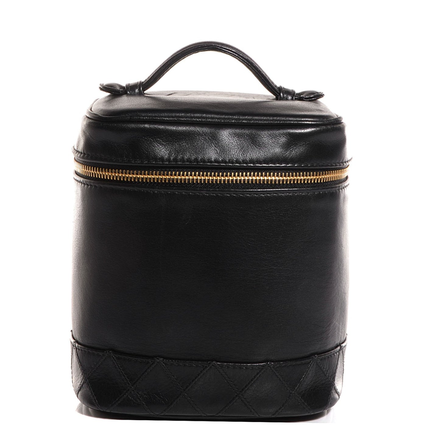 Lambskin Vanity Cosmetic Case Black