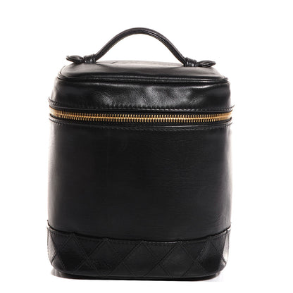 Chanel Lambskin Vanity Cosmetic Case Black 1 of 9