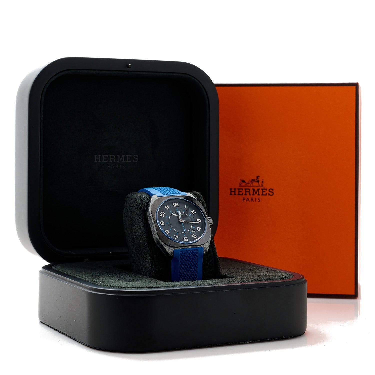 Hermes Glass Fiber Ceramic Rubber 39mm H08 Automatic Watch Bleu Abysse 5 of 5