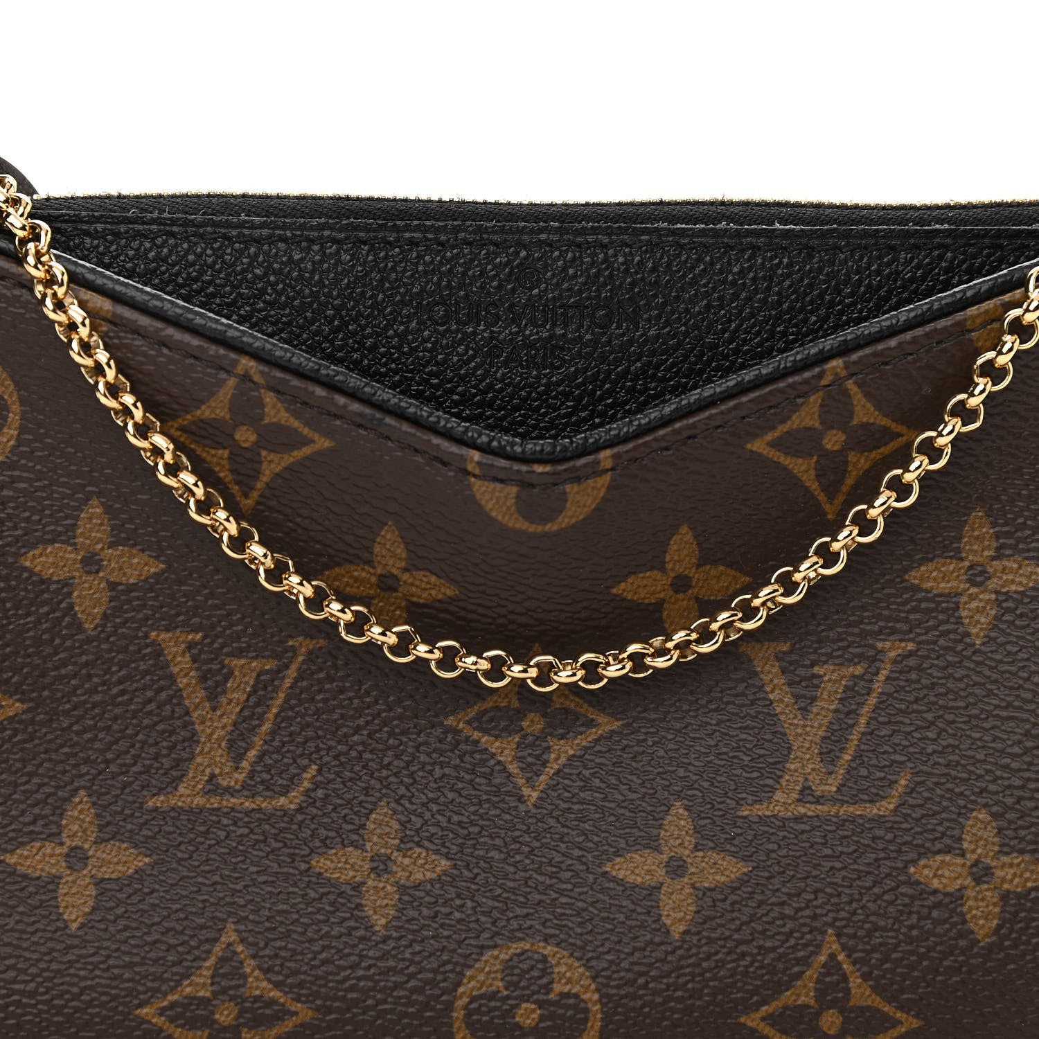 Louis Vuitton Monogram Pallas Clutch Black 8 of 11