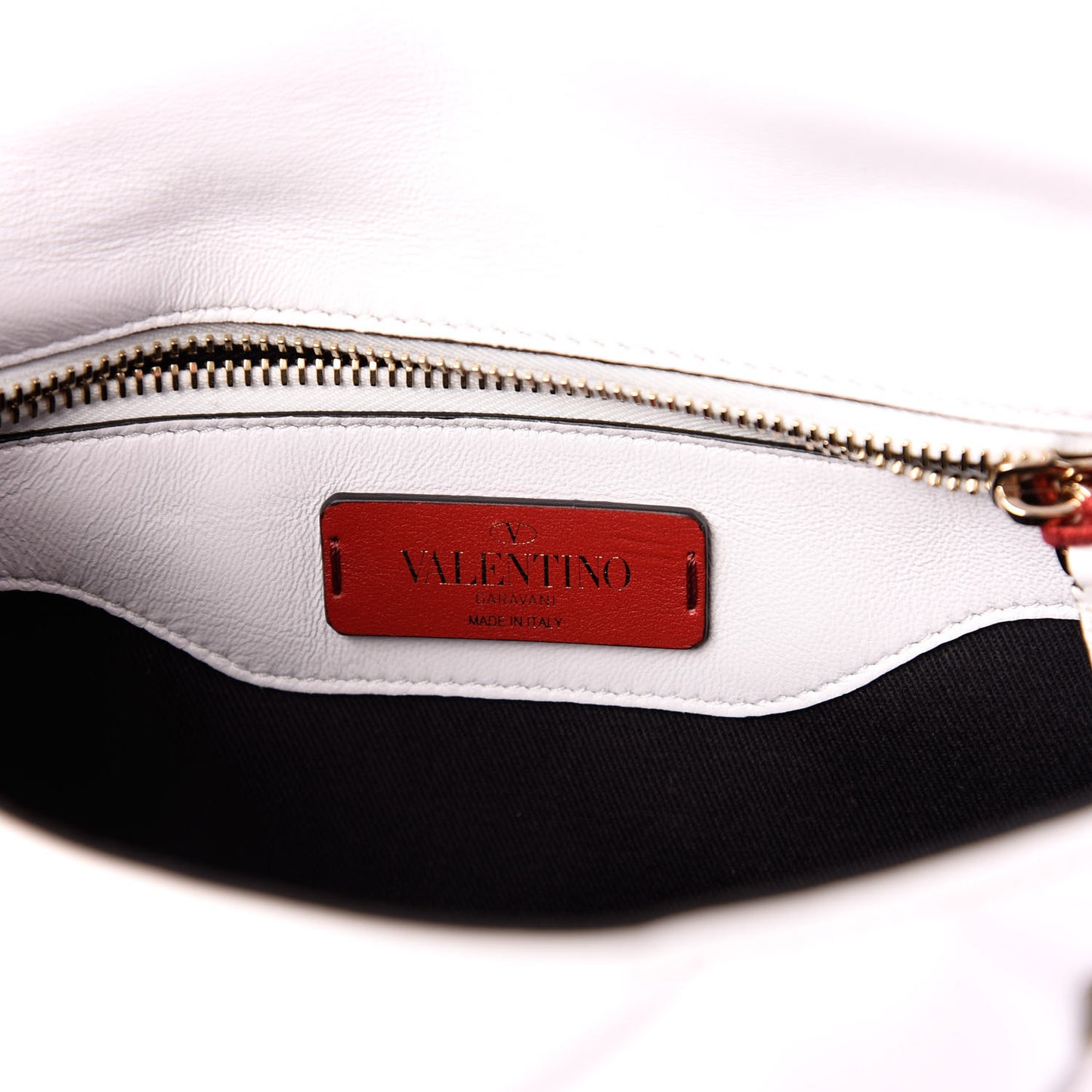 Nappa Medium Candystud Top Handle Bag White Black