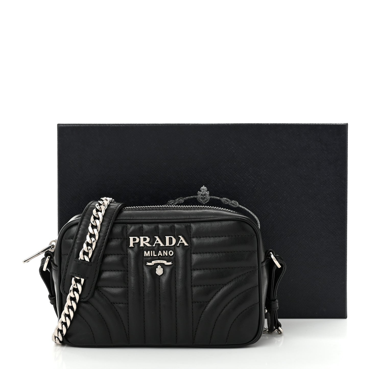 Soft Calfskin Diagramme Camera Bag Black