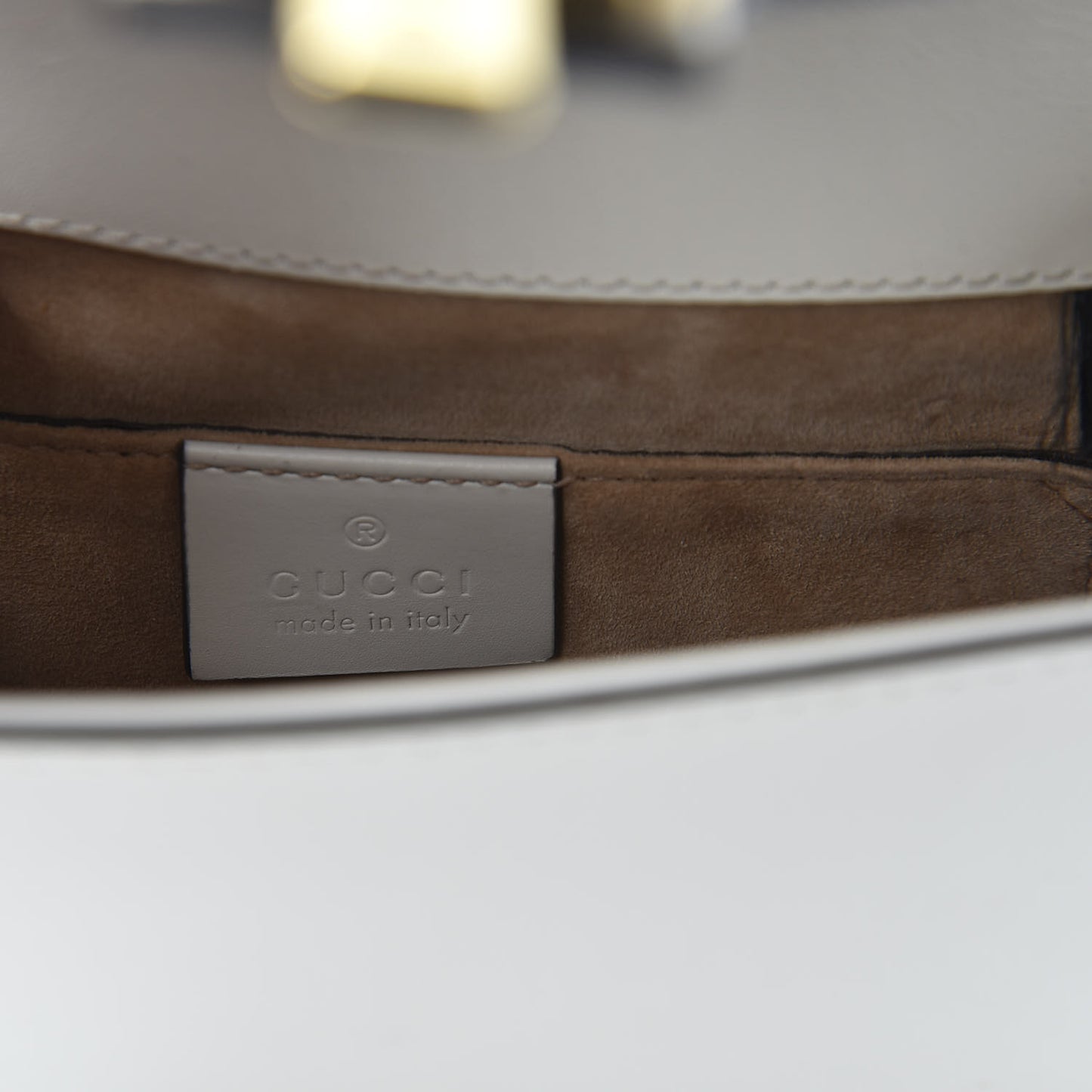 Calfskin Mini Sylvie Chain Shoulder Bag White