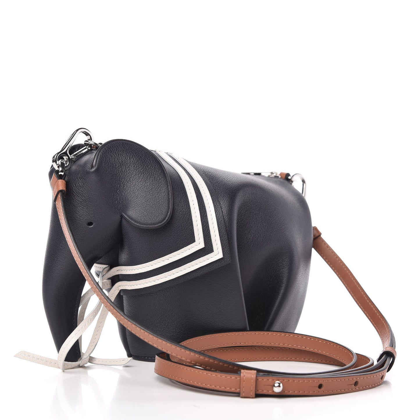 Calfskin Mini Sailor Elephant Crossbody Bag Deep Blue