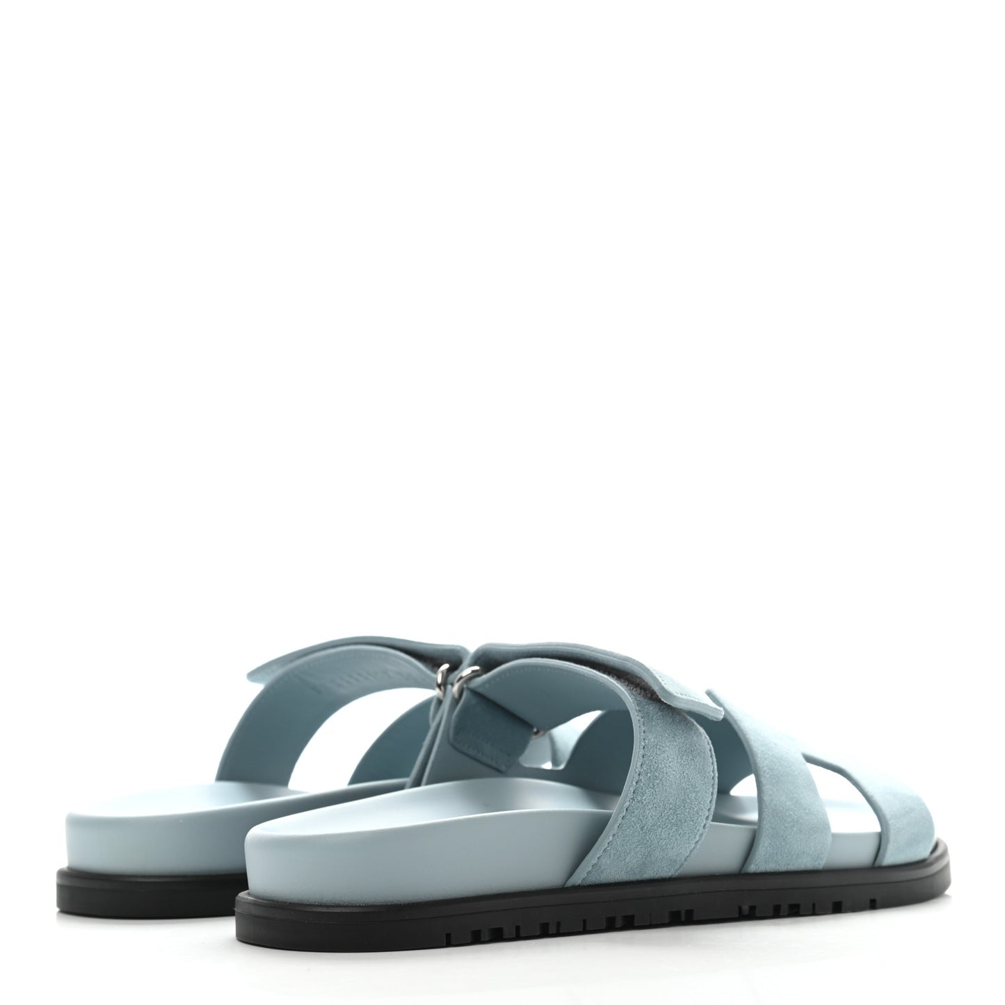 Suede Goatskin Womens Chypre Sandals 37 Vert d'eau