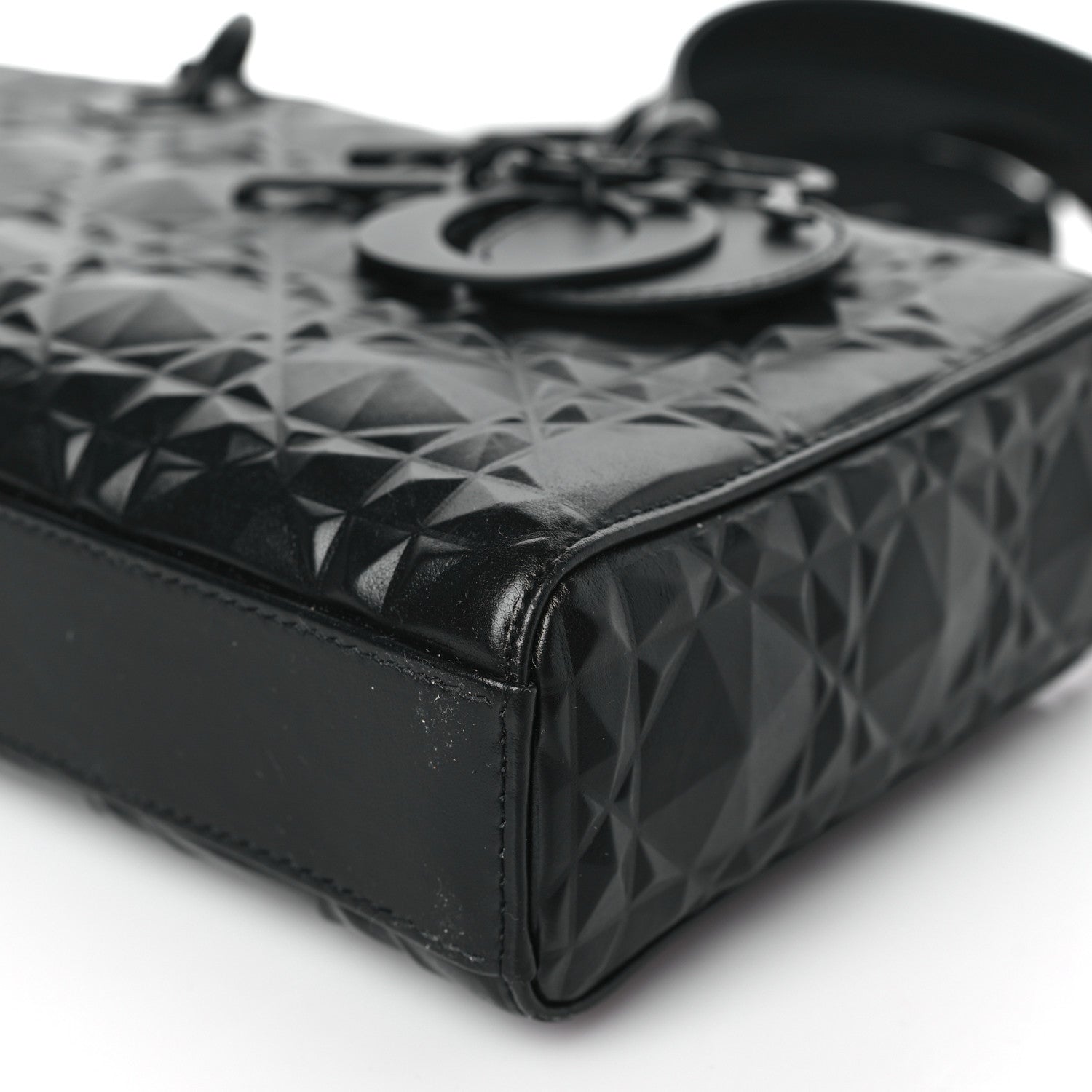 Christian Dior Calfskin Cannage Diamond Medium Lady D-Joy Black 8 of 8
