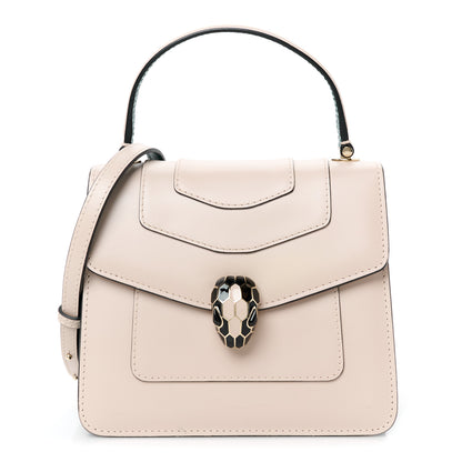 Bulgari Calfskin Serpenti Forever Top Handle Beige Green 1 of 11