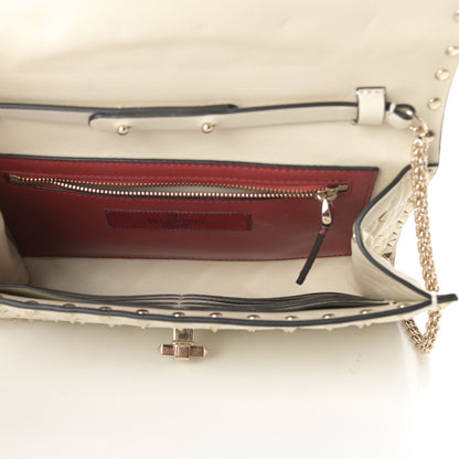 Valentino Garavani Nappa Rockstud Spike Wallet on Chain Light Ivory 5 of 10