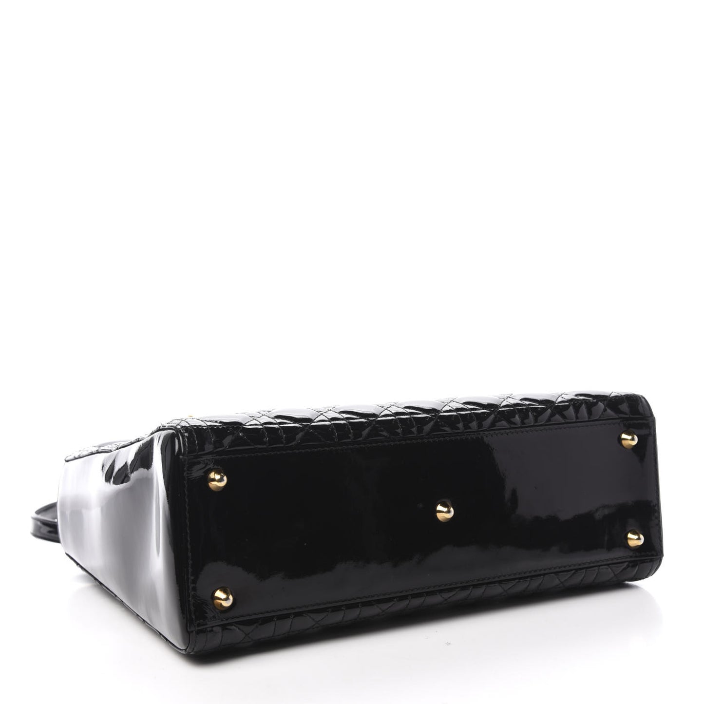 Patent Cannage Large Lady Dior Black