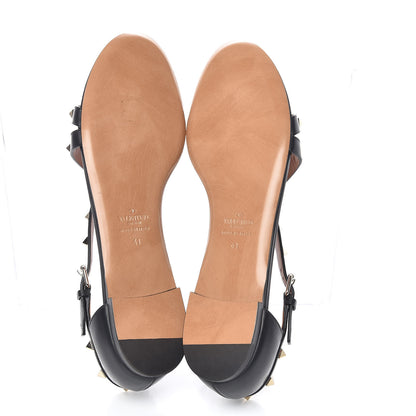 Valentino Garavani Nappa Rockstud Crisscross Sandals 41 Black 5 of 8