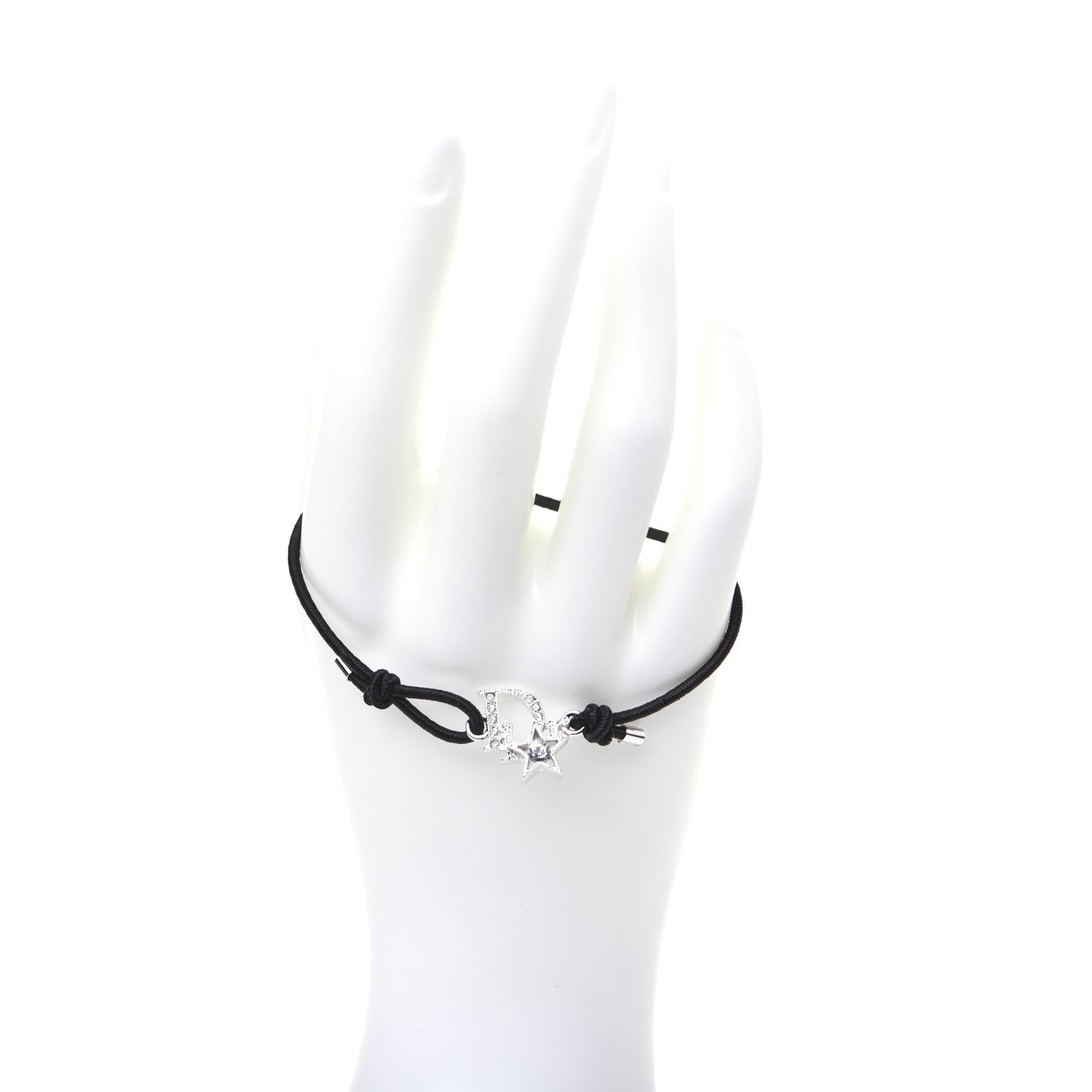 Christian Dior Crystal Star Logo Bracelet Black 2 of 4