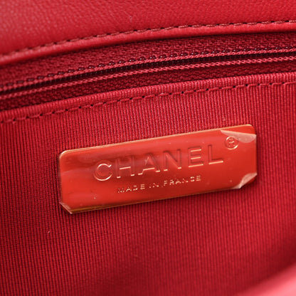 Chanel Goatskin Quilted Large Chanel 19 Flap Dark Pink 6 of 12