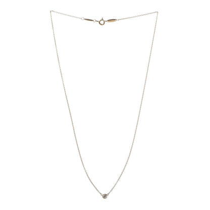 Tiffany 18K Yellow Gold Diamond .07ct Elsa Peretti Diamonds by the Yard Pendant Necklace 3 of 6
