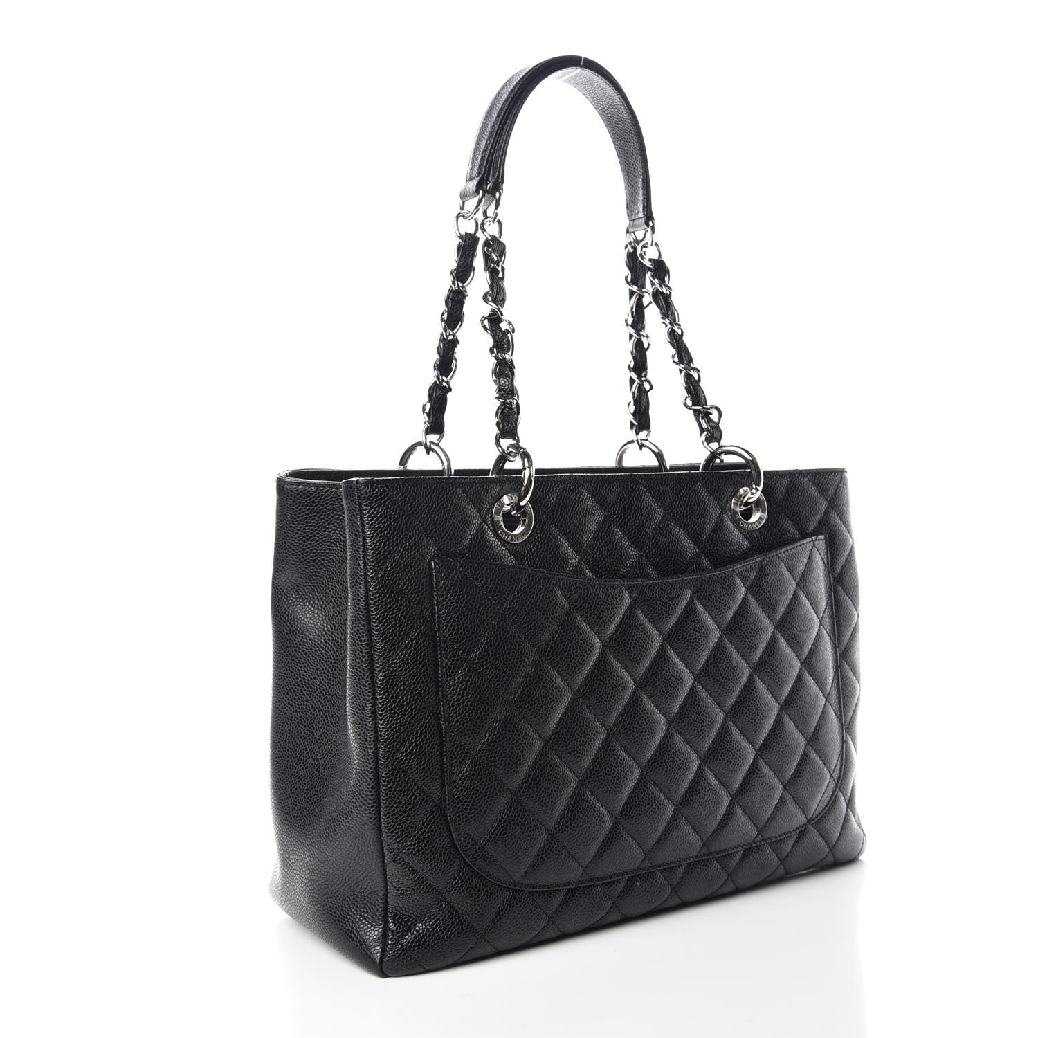 Chanel Caviar Quilted Grand Shopping Tote GST Black 3 of 13