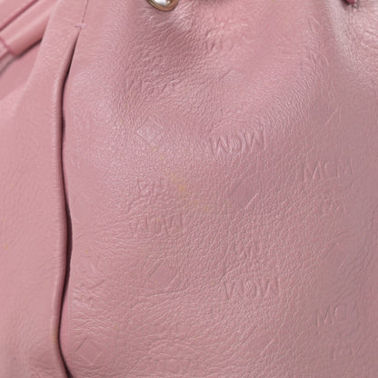 MCM Calfskin Ottomar Drawstring Shoulder Bag Pink 12 of 18