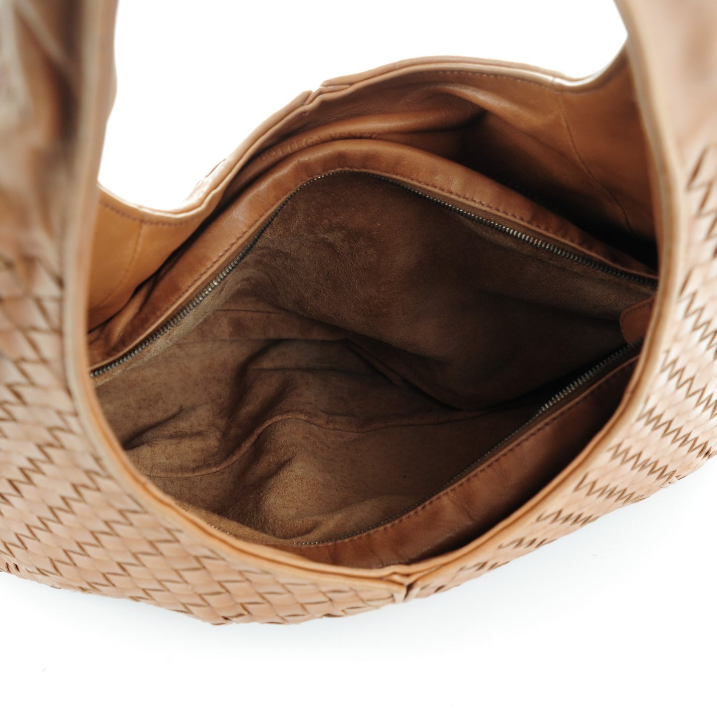 Nappa Intrecciato Ball Hobo Noce