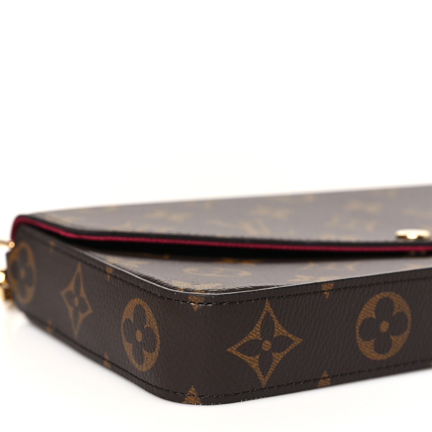 Louis Vuitton Monogram Pochette Felicie Chain Wallet Fuchsia 8 of 10