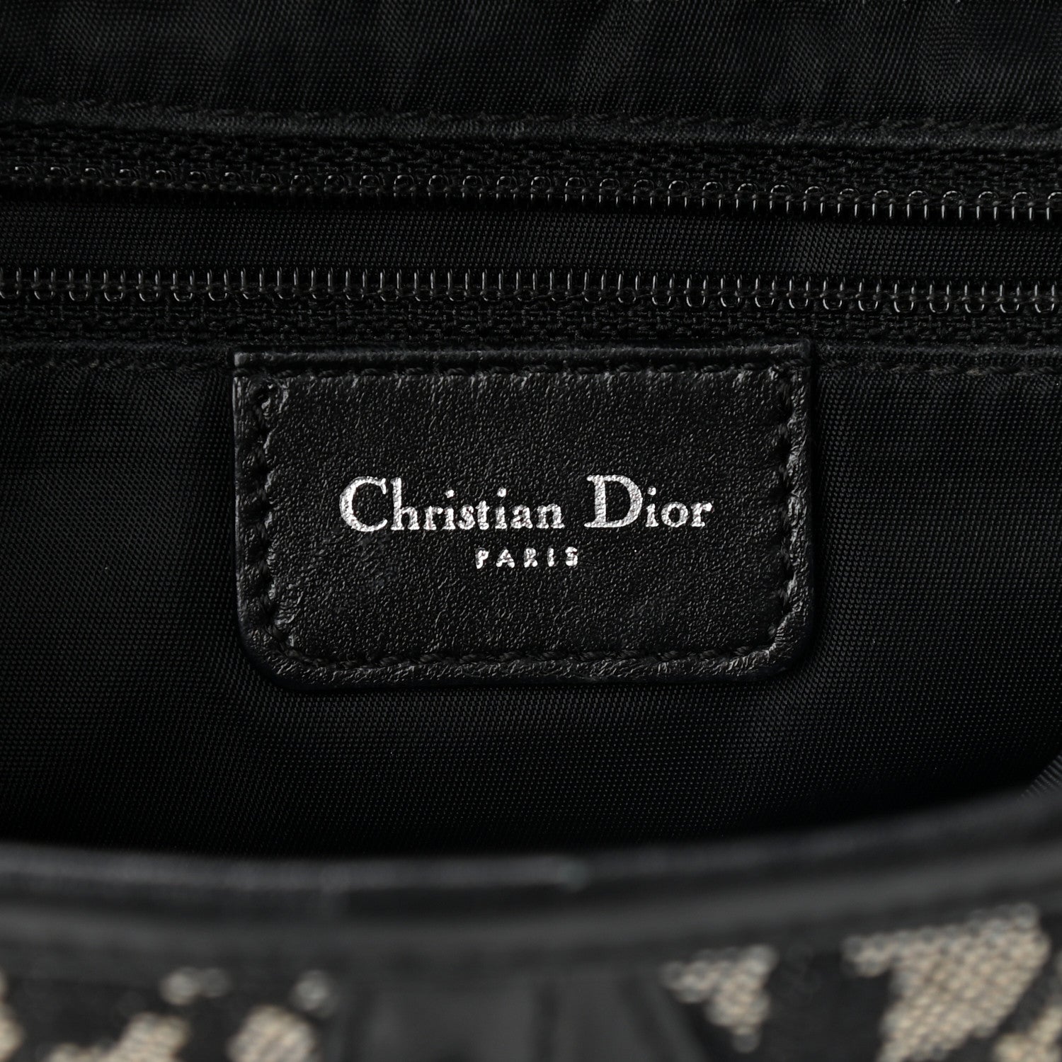Christian Dior Monogram Saddle Bag Bag Black 6 of 19