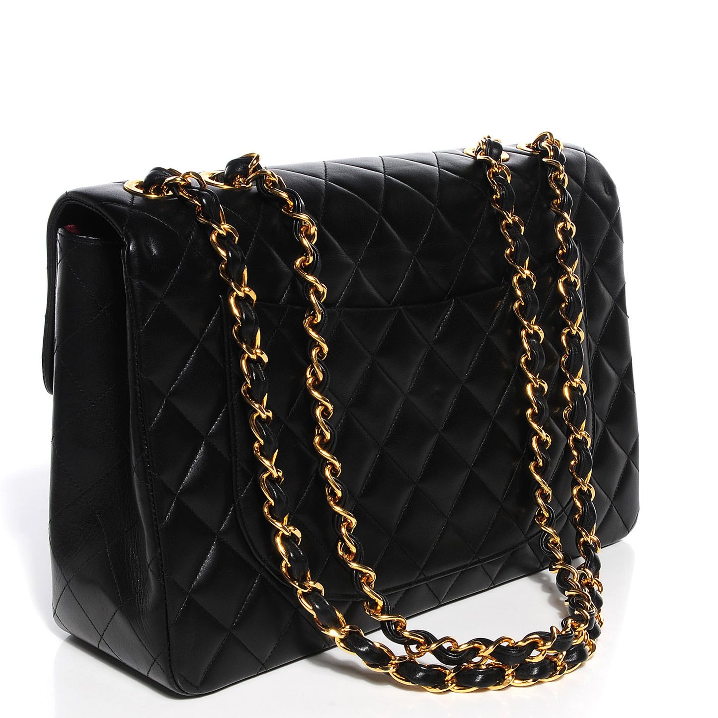 Lambskin XL Jumbo Flap Black