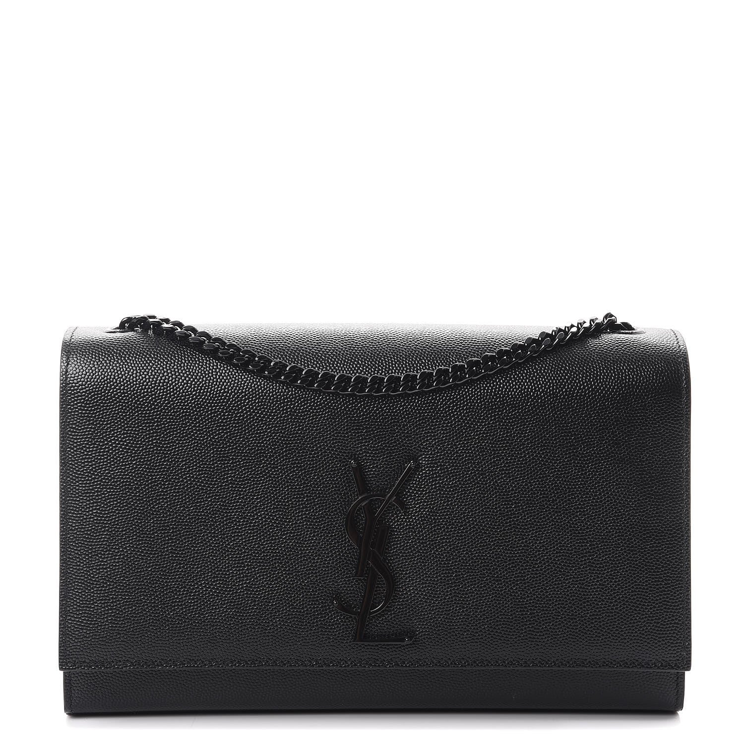 Saint Laurent Grain De Poudre Medium Classic Monogram Kate Satchel Black 1 of 7