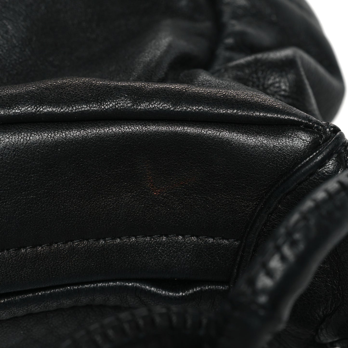 Lambskin Pleated CC Shoulder Bag Black