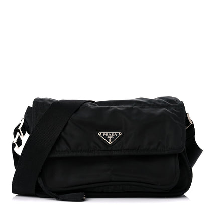 Prada Tessuto Nylon Messenger Bag Black 1 of 19