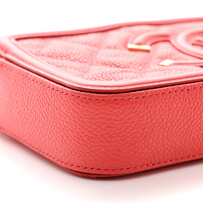 Chanel Caviar Quilted CC Filigree Clutch With Chain Pink 10 of 11