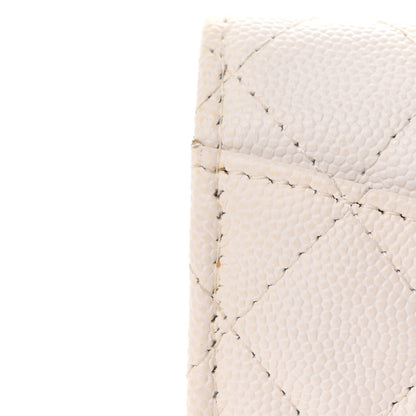 Chanel Caviar Quilted Medium Flap Wallet White 11 of 12