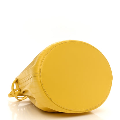 Mansur Gavriel Vegetable Tanned Calfskin Pleated Bucket Bag Sun Yellow 4 of 10