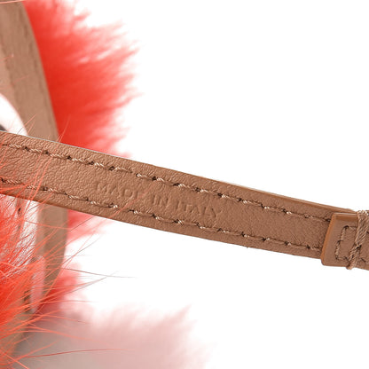 Fendi Fox Fur Calfskin Hypnoteyes Coin Purse Bag Charm Cuoio Orange 4 of 4