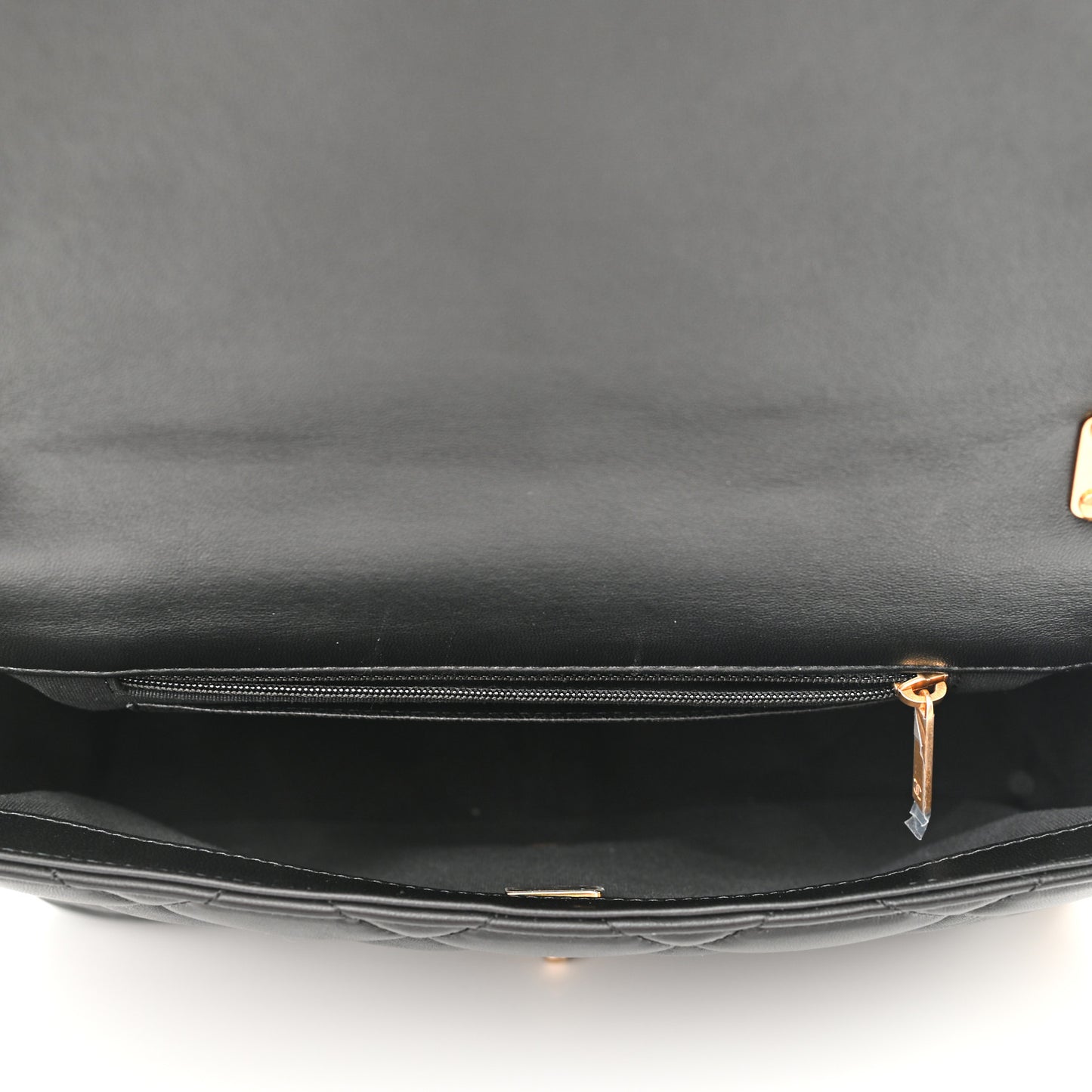 Lambskin Quilted Large CC Funky Town Flap Black