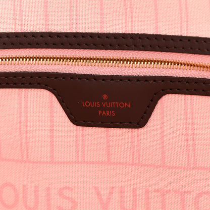 Louis Vuitton Damier Ebene Neo Neverfull MM Rose Ballerine 7 of 16