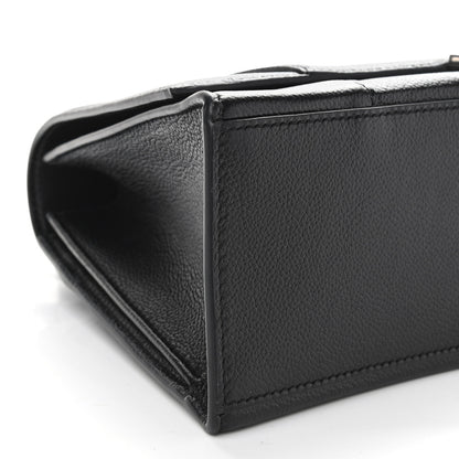 Balenciaga Grained Calfskin Medium Hourglass Top Handle Bag Black 9 of 10