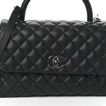 Chanel Caviar Quilted Small Coco Handle Flap Black 8 of 10