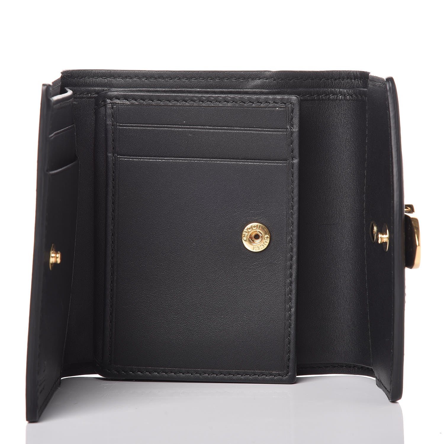 Gucci Calfskin Sylvie Wallet Black 5 of 7