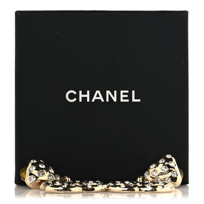Chanel Crystal CC Drop Clip On Earrings Gold 5 of 5