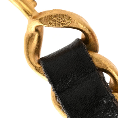Chanel Lambskin Chain CC Medallion Belt Black Gold 3 of 5