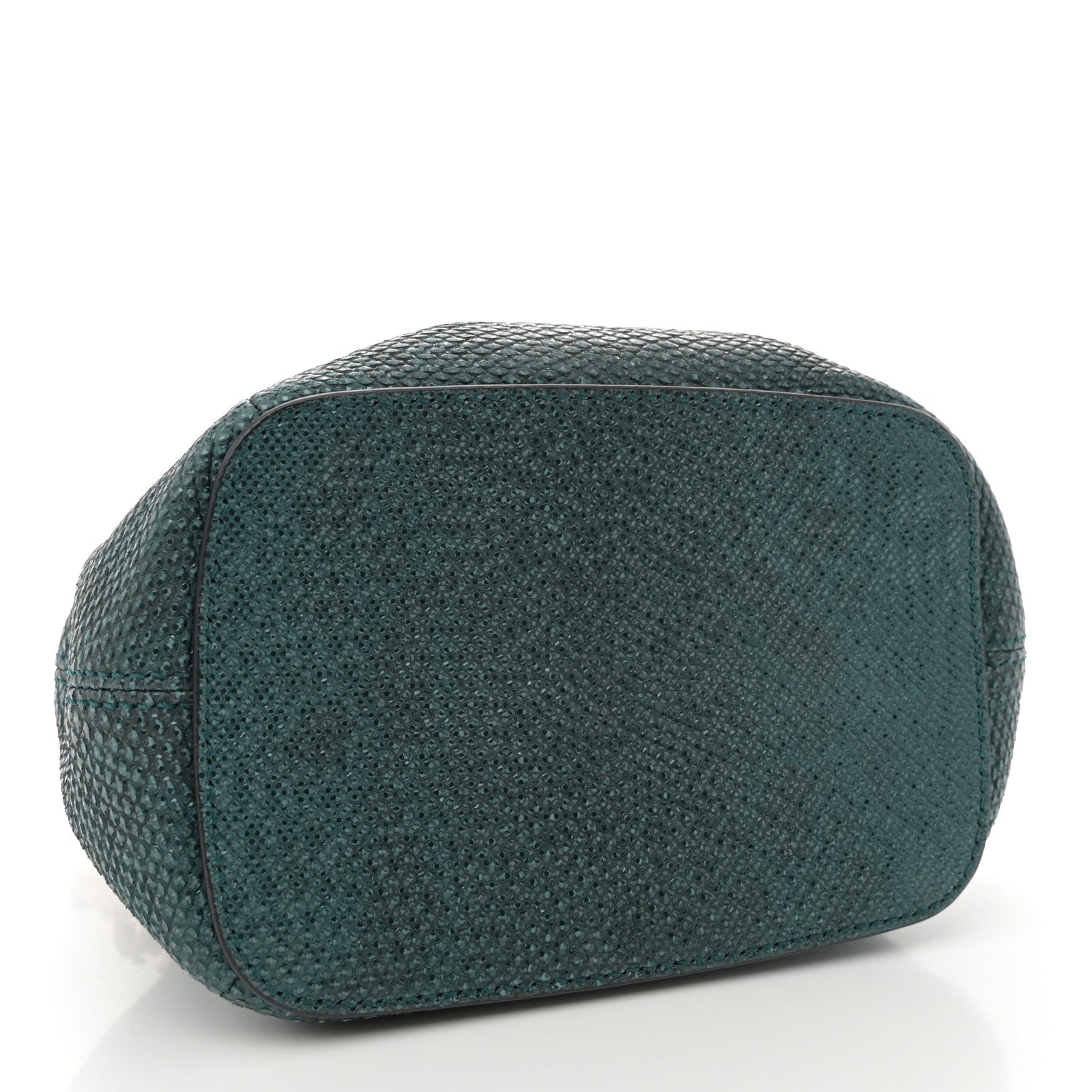 Bulgari Metallic Karung Serpenti Forever Bucket Bag Emerald Green 4 of 10