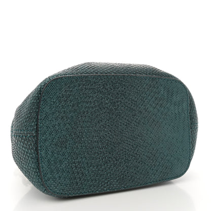 Bulgari Metallic Karung Serpenti Forever Bucket Bag Emerald Green 4 of 10