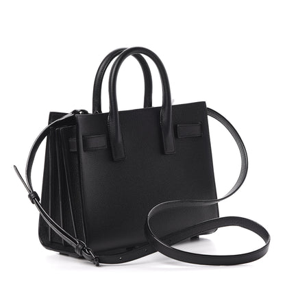 Saint Laurent Grained Calfskin Nano Sac De Jour Black 4 of 12