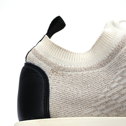 Hermes Technical Canvas Goatskin Womens Addict Sneakers 38.5 Multicolor Rose Dore 12 of 16