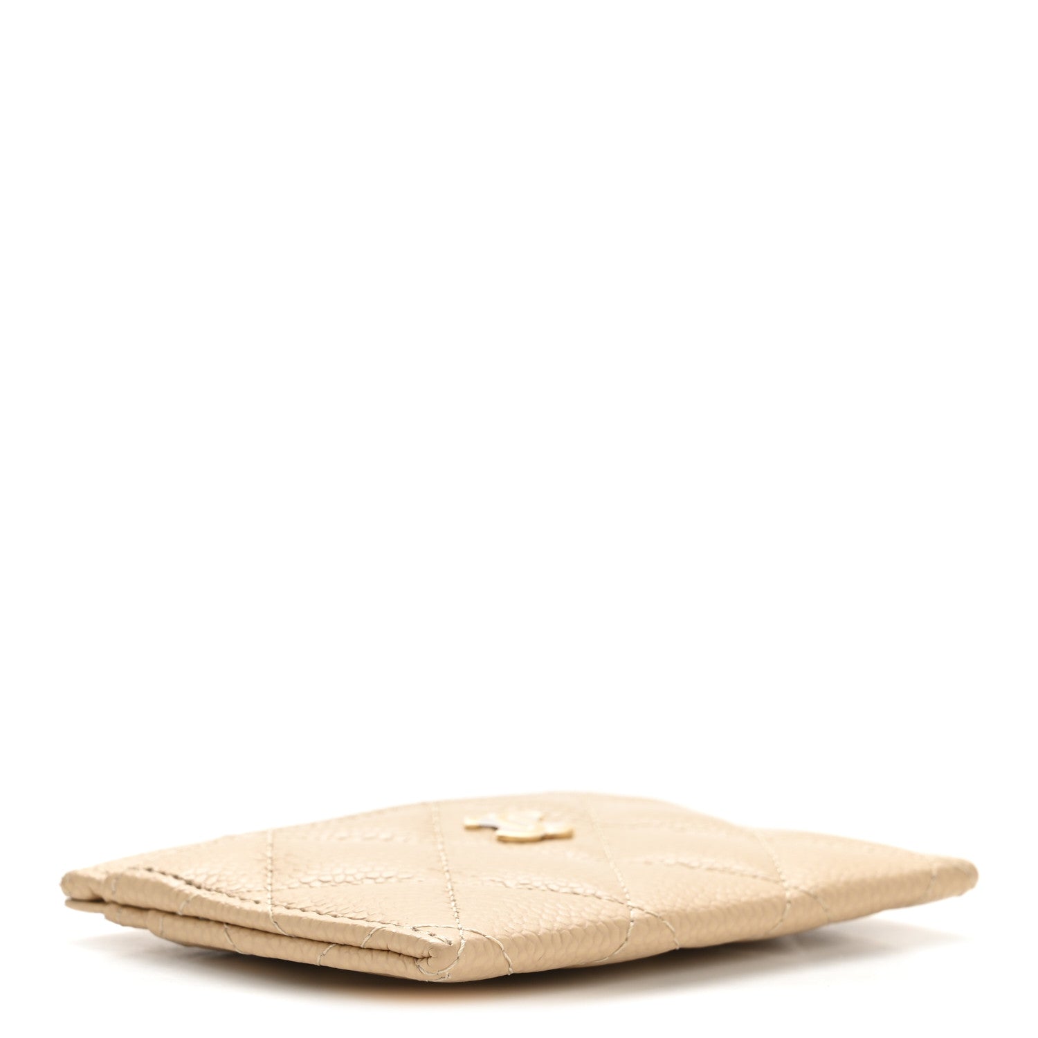 Chanel Caviar Quilted Card Holder Beige 4 of 9