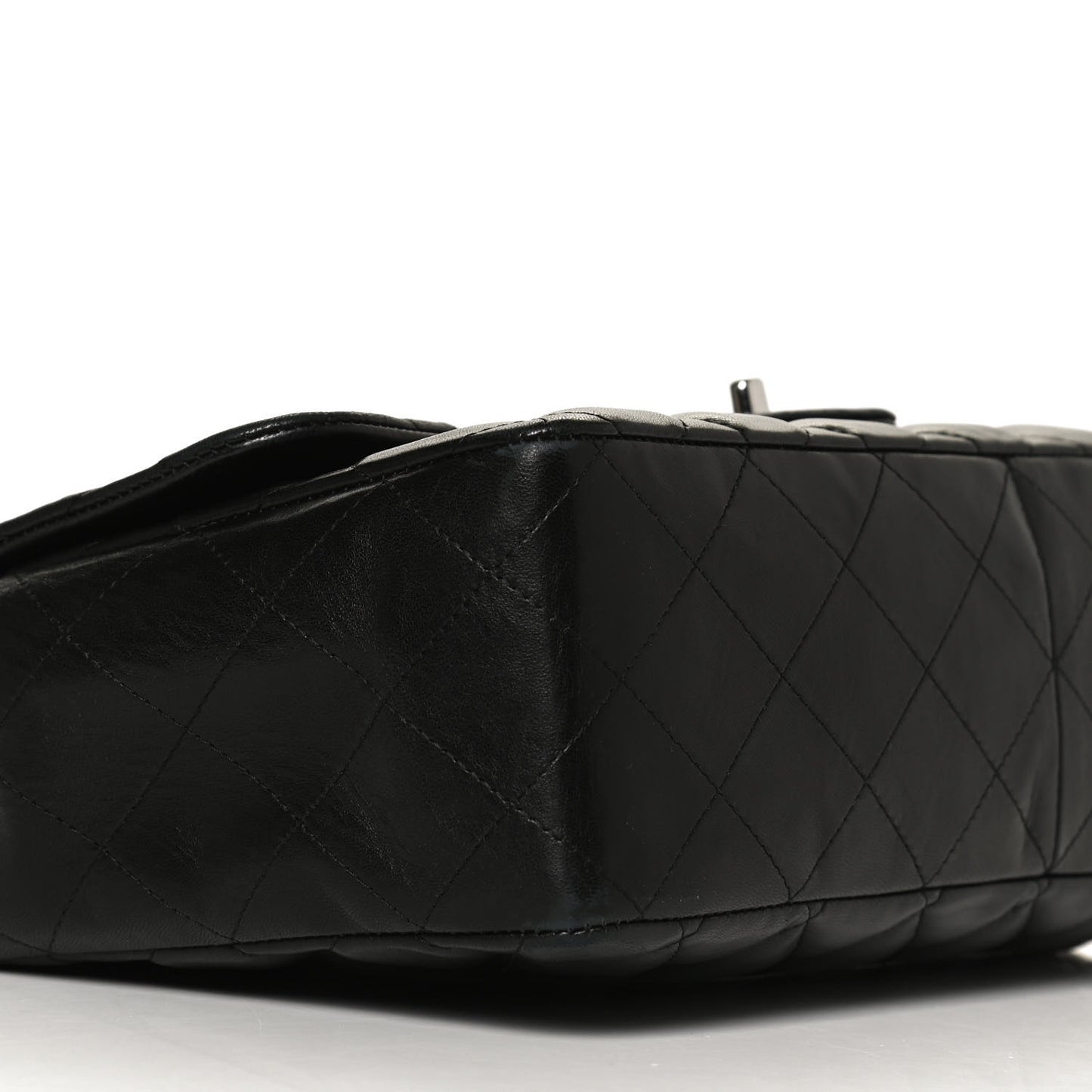 Lambskin Quilted Jumbo Flap Bijoux Chain Black