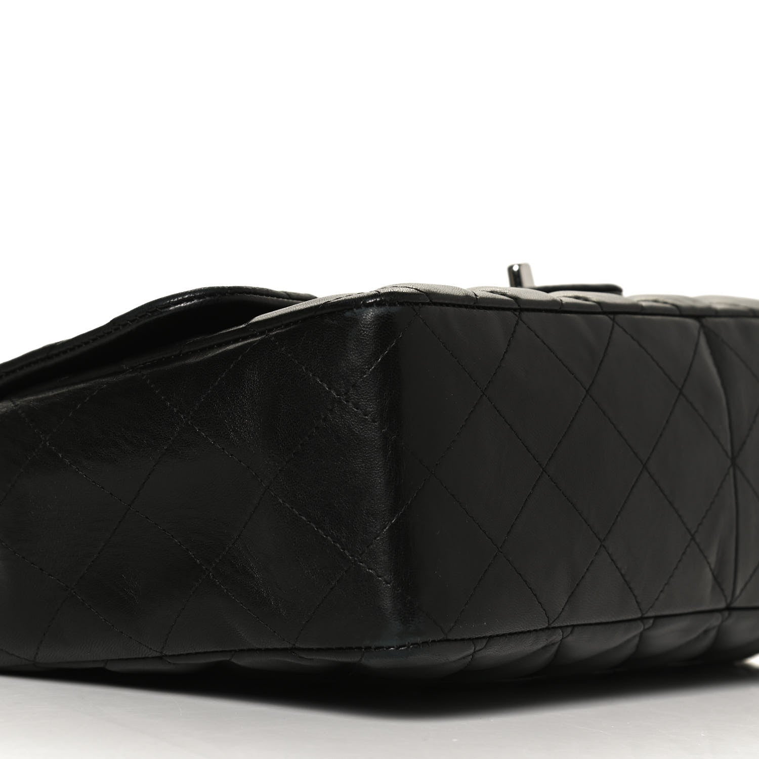 Chanel Lambskin Quilted Jumbo Flap Bijoux Chain Black 7 of 10